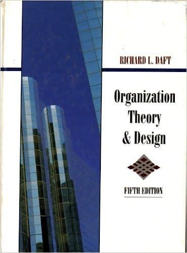 organization theory and design 5th edition richard l. daft 0314044523, 9780314044525