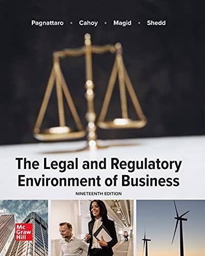 The Legal And Regulatory Environment Of Business