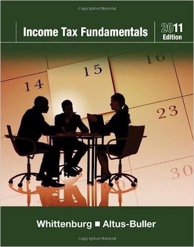 income tax fundamentals 2011 29th edition gerald e. whittenburg, martha altus-buller 0538469196, 9780538469197