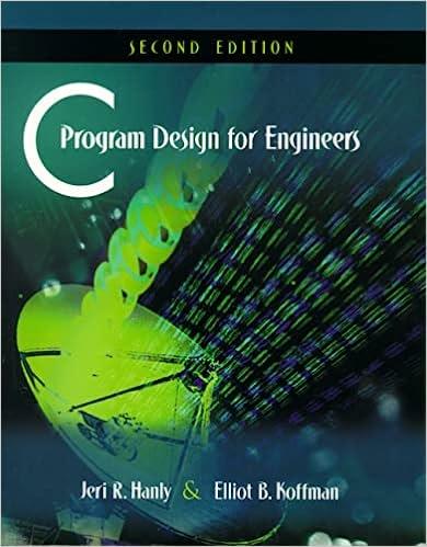 c program design for engineers 2nd edition jeri hanly, elliot koffman 020170871x, 9780201708714