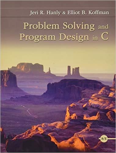 problem solving and program design in c 8th edition jeri hanly, elliot koffman 0134014898, 9780134014890