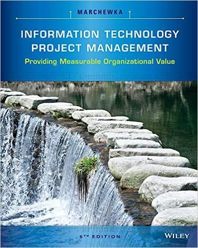 information technology project management providing measurable organizational value 5th edition jack t.