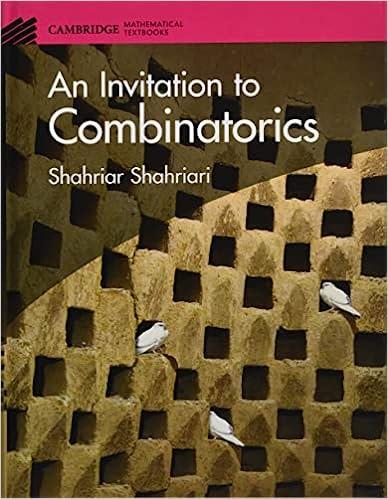 an invitation to combinatorics 1st edition shahriar shahriari 1108476546, 9781108476546