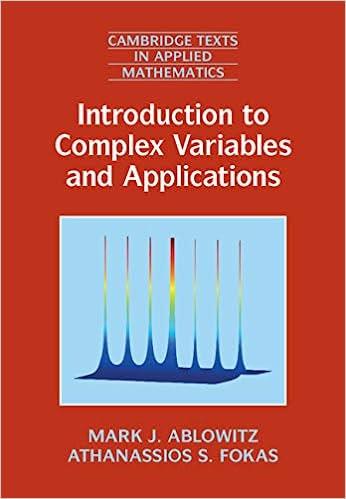 introduction to complex variables and applications 1st edition mark j. ablowitz, athanassios s. fokas