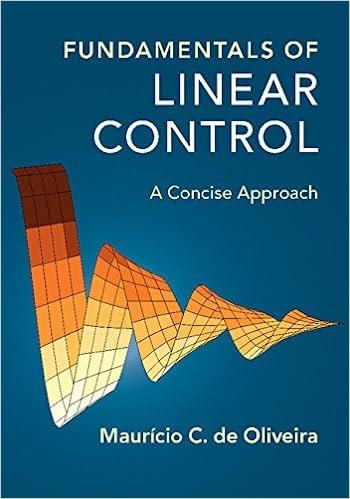 fundamentals of linear control a concise approach 1st edition maurício c. de oliveira 1107187524,