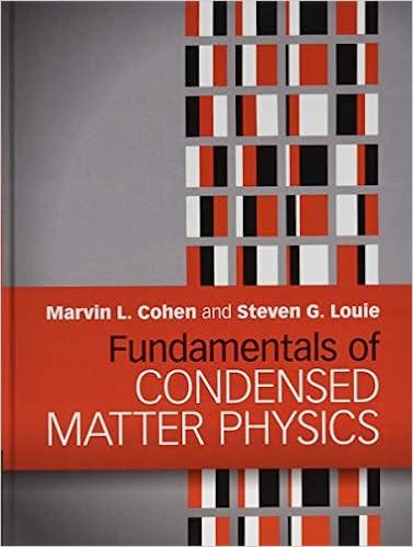 fundamentals of condensed matter physics 1st edition marvin l. cohen, steven g. louie 0521513316,