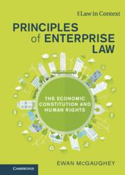 principles of enterprise law the economic constitution and human rights 1st edition ewan mcgaughey