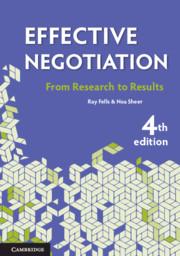 effective negotiation from research to results 4th edition ray fells, noa sheer 1108701299, 9781108701297