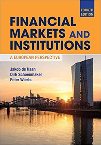 financial markets and institutions a european perspective 4th edition jakob de haan 1108494110, 9781108494113