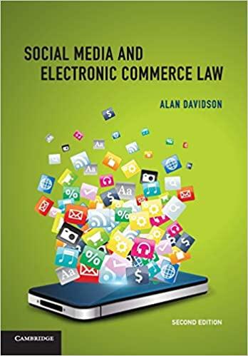social media and electronic commerce law 2nd edition alan davidson 1107500532, 9781107500532
