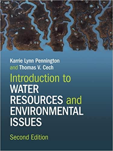 introduction to water resources and environmental issues 2nd edition karrie lynn pennington 1108746845,