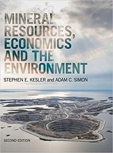 mineral resources economics and the environment 2nd edition stephen e. kesler, adam c. simon 1107074916,