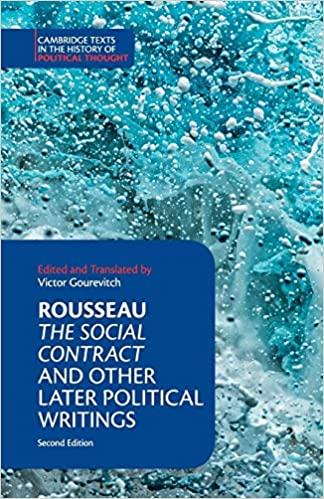 rousseau the social contract and other later political writings 2nd edition jean-jacques rousseau, victor