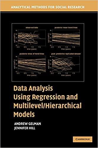 data analysis using regression and multilevel hierarchical models 1st edition andrew gelman, jennifer hill