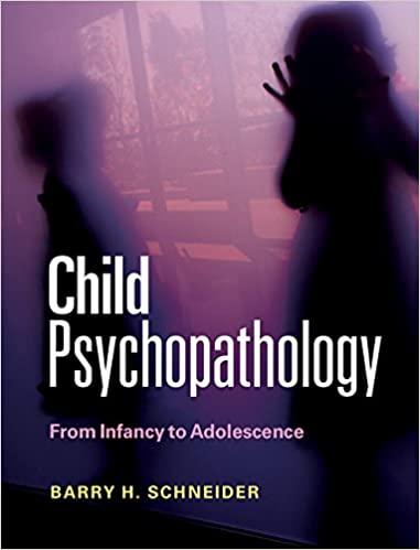 child psychopathology from infancy to adolescence 1st edition barry h. schneider 052119377x, 9780521193771