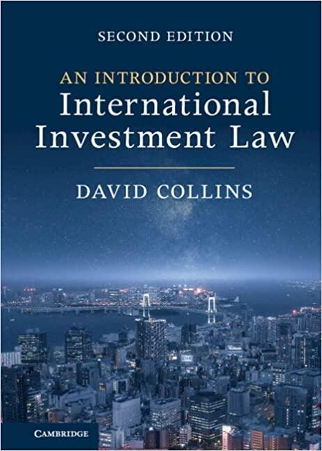 an introduction to international investment law 2nd edition david collins 1009245686, 9781009245685