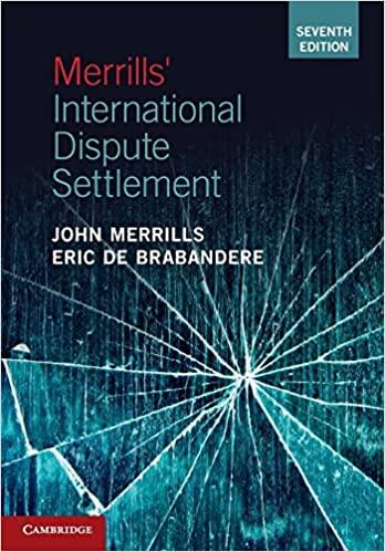 merrills international dispute settlement 7th edition john merrills, eric de brabande 1108819222,