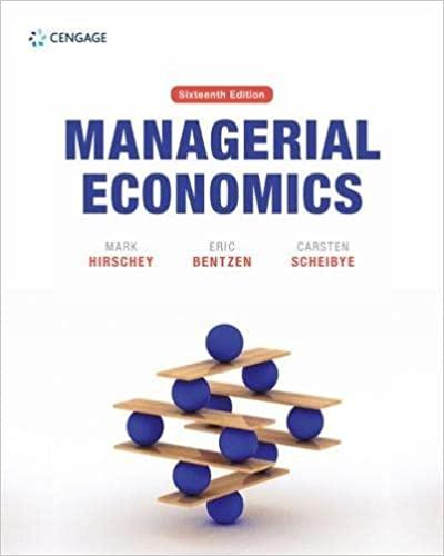 managerial economics 16th edition mark hirschey, eric bentzen, carsten scheibye 1473778956, 9781473778955