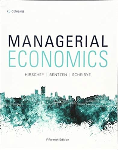managerial economics 15th edition mark hirschey, eric bentzen 1473758351, 9781473758353