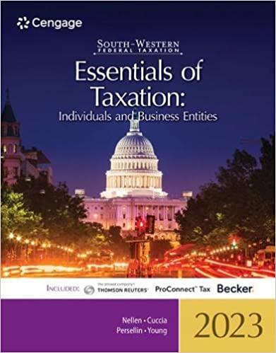 south western federal taxation 2023 essentials of taxation individuals and business entities 26th edition