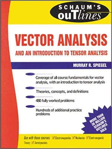 schaum's outline of theory and problems of vector analysis and an introduction to tensor analysis 1st edition
