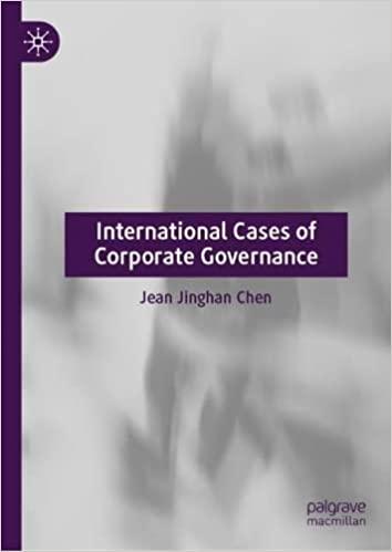 international cases of corporate governance 1st edition jean jinghan chen 9811932379, 978-9811932373
