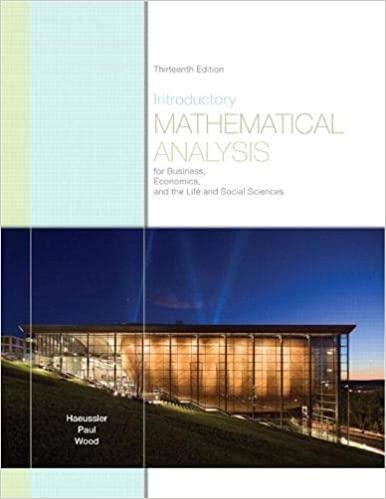 introductory mathematical analysis for business economics and the life and social sciences 13th edition