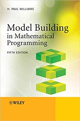 model building in mathematical programming 5th edition h. paul williams 1118443330, 9781118443330