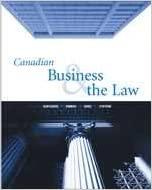 canadian business and the law 1st edition dorothy duplessis 0176073728, 9780176073725