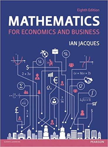 mathematics for economics and business 8th edition ian jacques 129207423x, 9781292074238