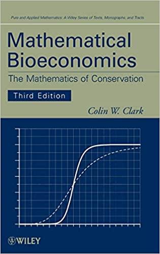 mathematical bioeconomics the mathematics of conservation 3rd edition colin w. clark 0470372990, 9780470372999
