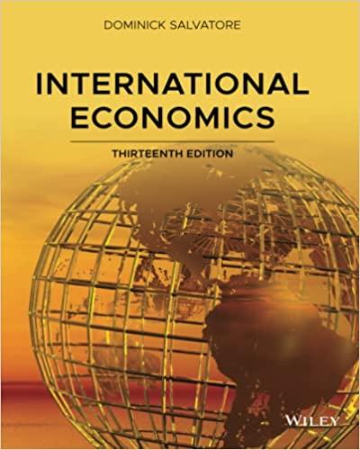 international economics 13th edition dominick salvatore 1119554926, 9781119554929