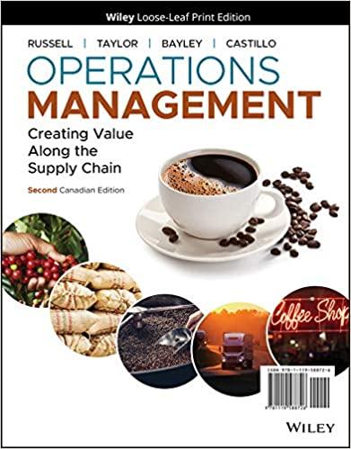 operations management creating value along the supply chain 2nd canadian edition roberta s. russell, bernard