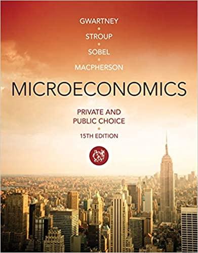microeconomics private and public choice 15th edition james d. gwartney, richard l. stroup, russell s. sobel,