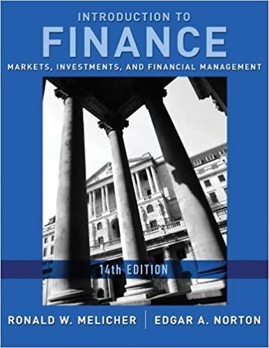 introduction to finance markets investments and financial management 14th edition ronald w. melicher, edgar