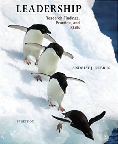 leadership research findings practice and skills 6th edition andrew j. dubrin 0547143966, 9780547143965