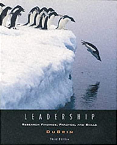 leadership research findings practice and skills 3rd edition andrew j. dubrin 0618051864, 9780618051861