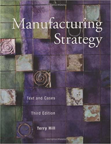 manufacturing strategy text and cases 3rd edition terry hill 0256230722, 9780256230727