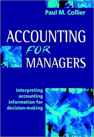 accounting for managers interpreting accounting information for decision making 1st edition paul m. collier