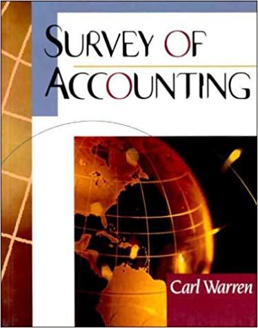 survey of accounting 1st edition carl s. warren 0538870850, 9780538870856