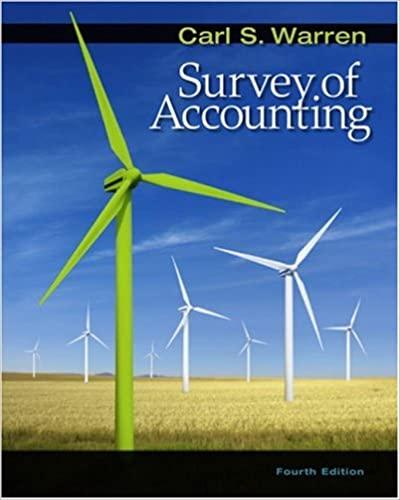 survey of accounting 4th edition carl s. warren 0538478144, 9780538478144