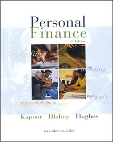 personal finance 6th edition jack kapoor 0072350849, 9780072350845