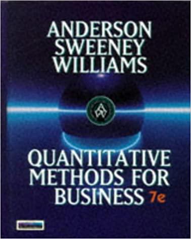 quantitative methods for business 7th edition david r. anderson, dennis j. sweeney, thomas a. williams