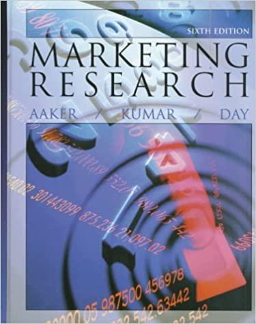 marketing research 6th edition david a. aaker, v. kumar, george s. day 0471170690, 9780471170693