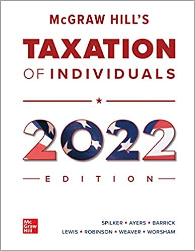 taxation of individuals 2022 13th edition brian spilker, benjamin ayers, john robinson, edmund outslay,