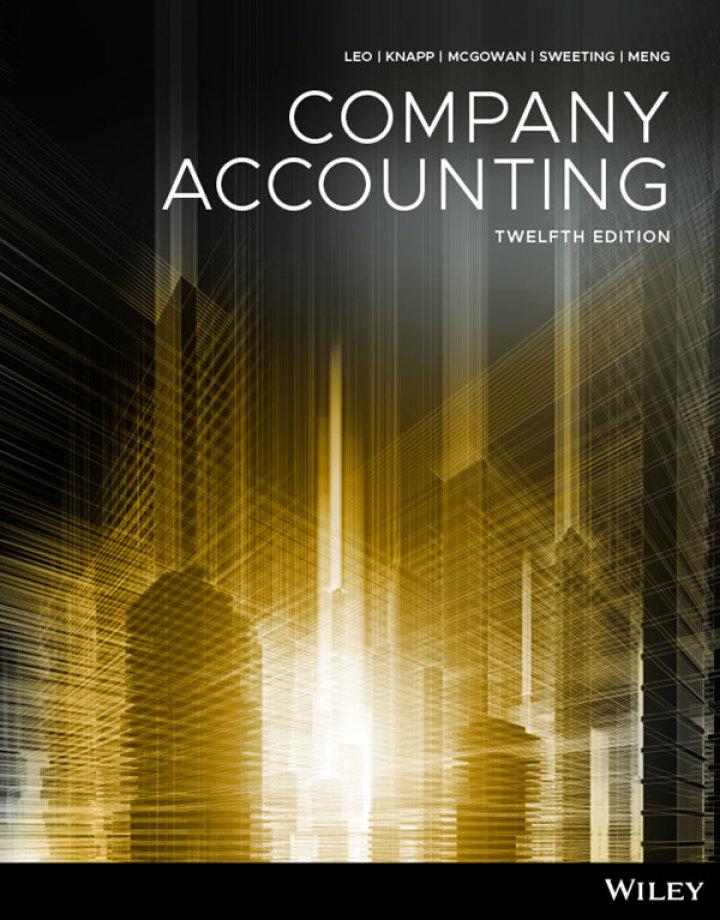 company accounting 12th edition ken leo, jeffrey knapp, susan mcgowan, john sweeting, leah meng 0730382672,