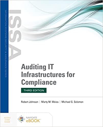 auditing it infrastructures for compliance 3rd edition robert johnson, marty weiss, michael g. solomon