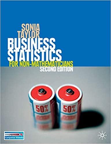 business statistics for non mathematicians 2nd edition sonia taylor 0230506461, 9780230506466