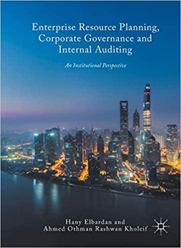 Enterprise Resource Planning Corporate Governance And Internal Auditing An Institutional Perspective