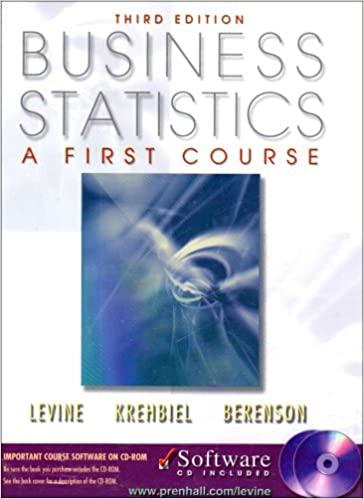 business statistics a first course 3rd edition mark l. berenson, david m. levine, timothy c. krehbiel,
